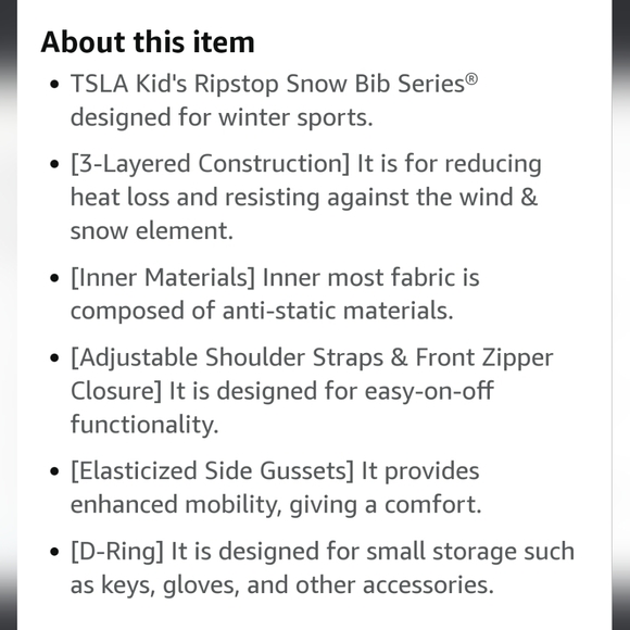 TSLA Toddler Girl Winter Snow Bib Waterproof Overalls, Ripstop Ski Pants 2T - Picture 10 of 10